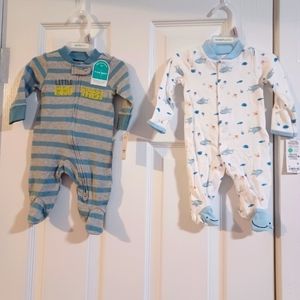 Carter's child of mine one piece baby infant boy lot of 2 new.